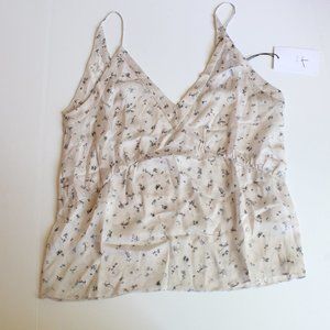 IRO Beraga Silk V Neck Floral Cami Tank Top 36 S